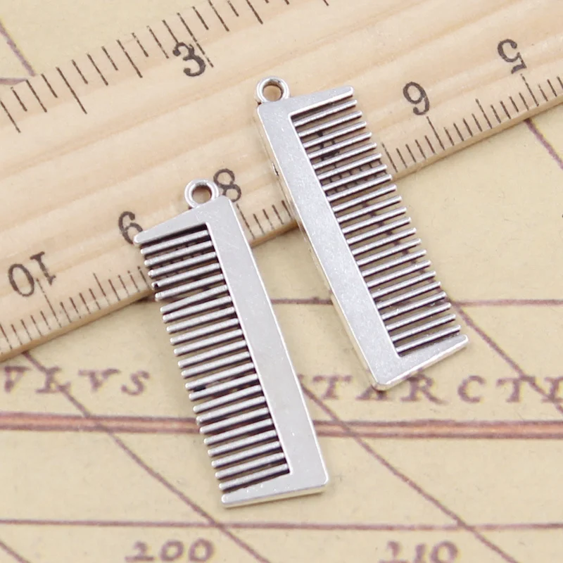 10pcs Charms Comb 32x10mm Tibetan Silver Color Pendants Antique Jewelry Making DIY Handmade Craft