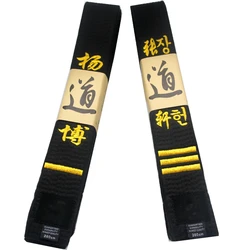 5cm di larghezza personalizzabile Taekwondo cintura nera WTF ITF 1.8M-3.2M Karate cintura nera ricamo nome Judo uniforme cinturino in cotone