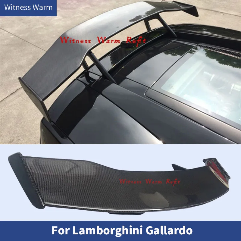 For Lamborghini Gallardo LP550 LP560 LP570 Carbon Fiber racing rear wing Trunk Lip Spoiler body kit  08-12