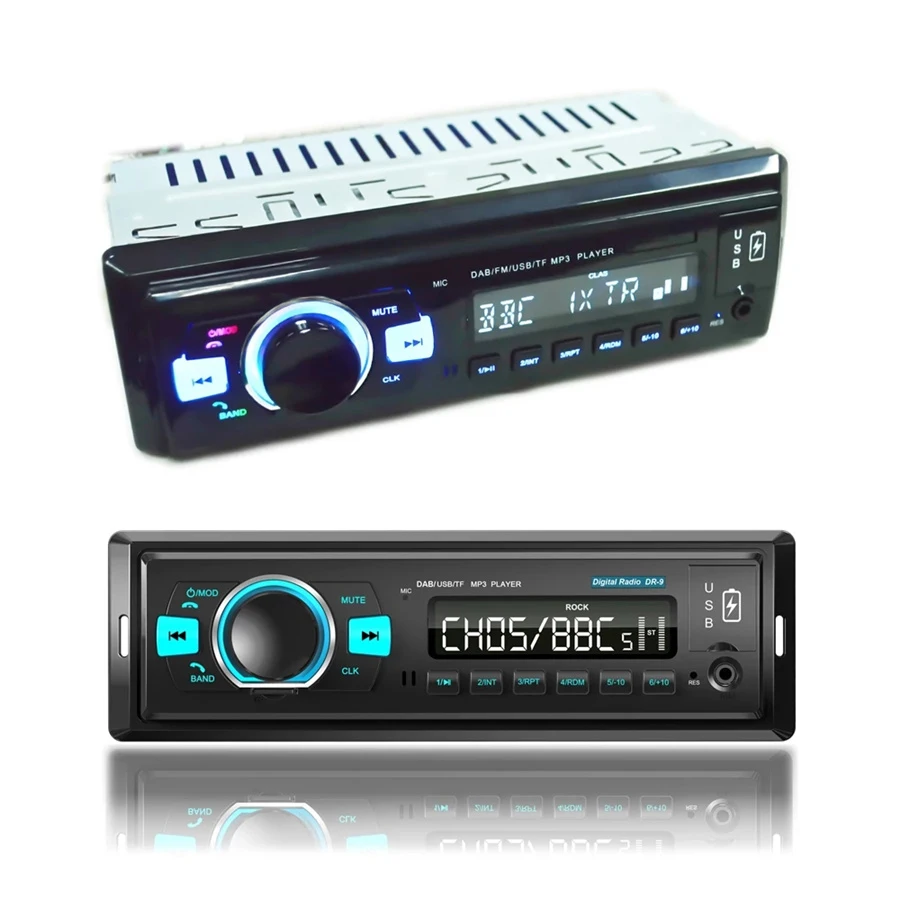 

Car Radio Autoradio 1 Din Stereo Audio MP3 Player Support USB TF Bluetooth DAB+ FM