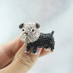 Funny Black White Dog Brooch Student Kids Party Hat Pug Animal Costume Accessory Brooches Holiday Gift