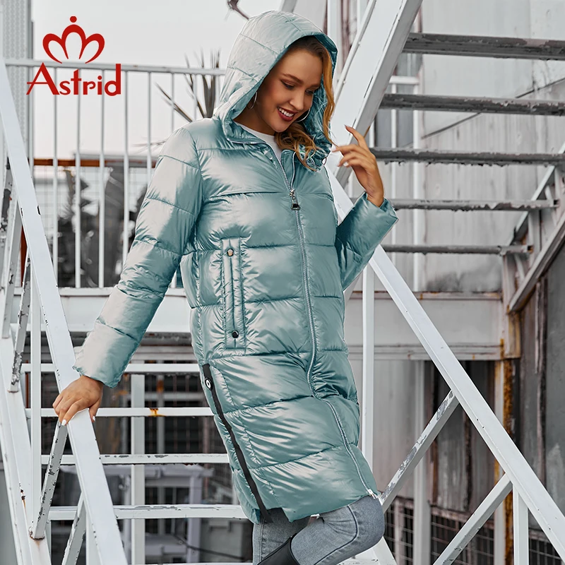 Astrid 2022 Winter new arrival down jacket women with a hood fashion style color black long winter for women AR-3037