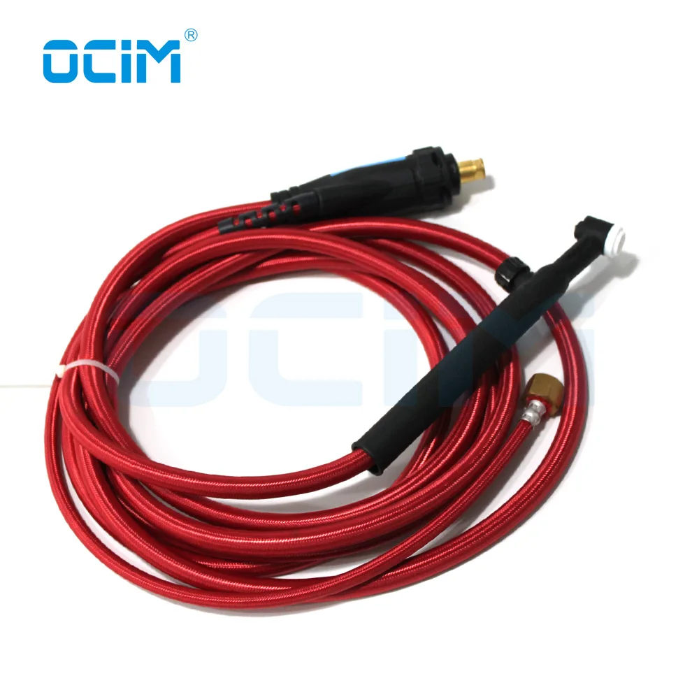 

WP9 Series 8M Red Hose +cable Air-Cooled Complete TIG Welding Torch 35-70 Connector