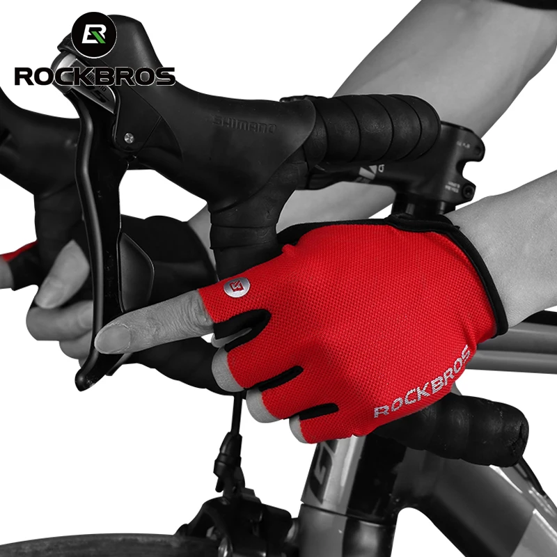 ROCKBROS Cycling Gloves Bike Bicycle Half Fingger Gloves Shockproof Breathable Outdoor Sports Cycling Gloves Cycling Equipment