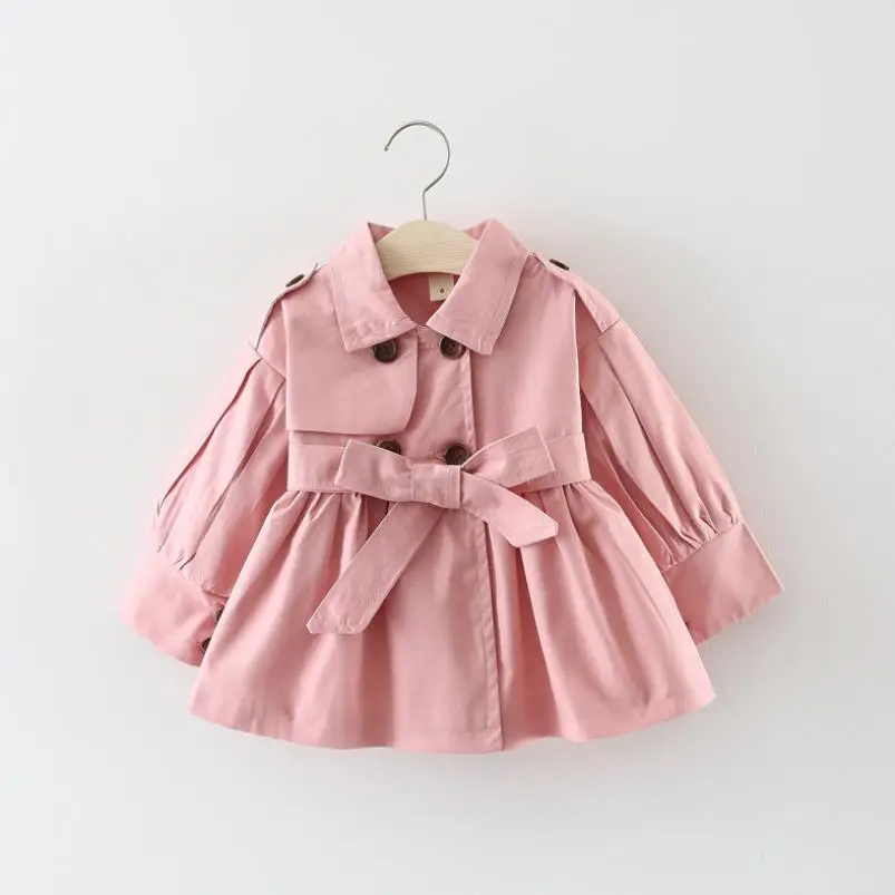 2023New fashion Spring autumn Girls jacket children's clothing trench coat kids jacket girl coats Trench Wind Dust Outerwear0-4Y