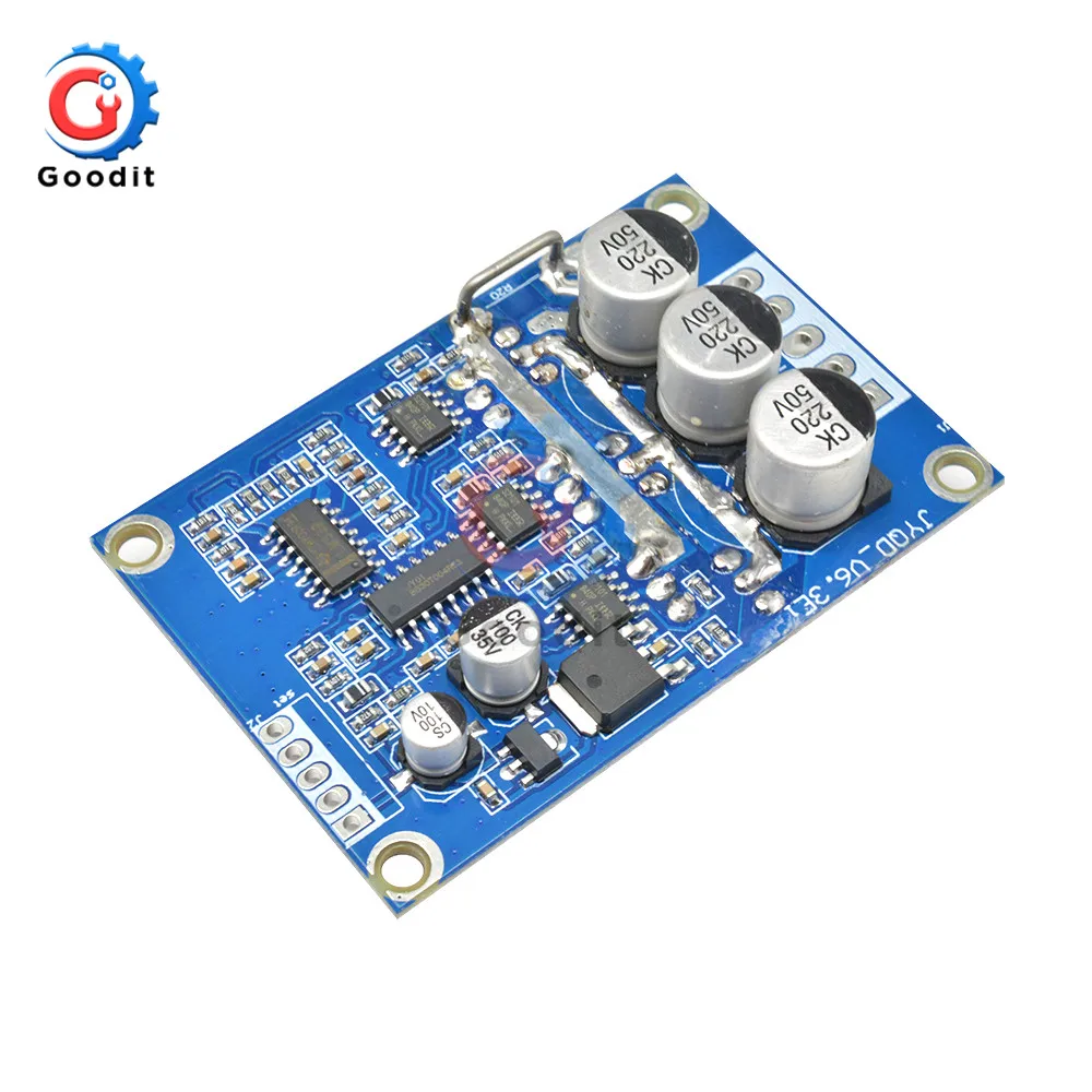 Controlador de Motor de CC sin escobillas, placa de Control de controlador de coche BLDC equilibrado automotriz, sin Hall, DC 12V-36V, 500W PWM