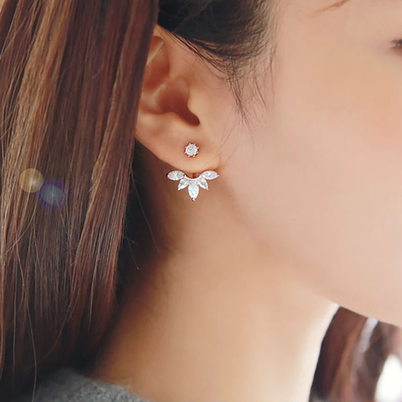 Korean Sweet Small Daisy Stud Earring For Women Zircon Flower Girls Fashion Earrings Trend Party Jewelry Gift