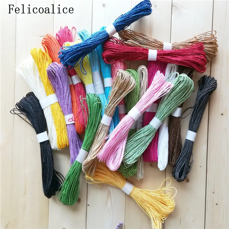 

1pcs 30m Natural Paper Rope Gift Box String Rope Floral Craft Wedding Birthday Party Tags Wrap Decoration Party Supplies