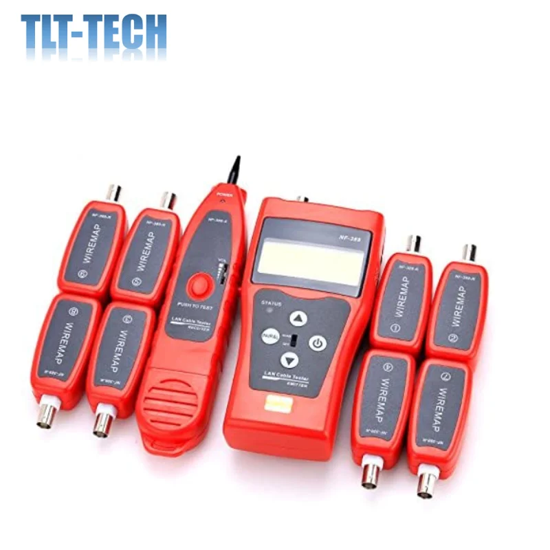 NF-388 Multipurpose Handheld Network Coax Cable Tester Trace Cat6 6E Cat5E Coaxial Cable Tracker USB BNC RJ45 RJ11 Tester