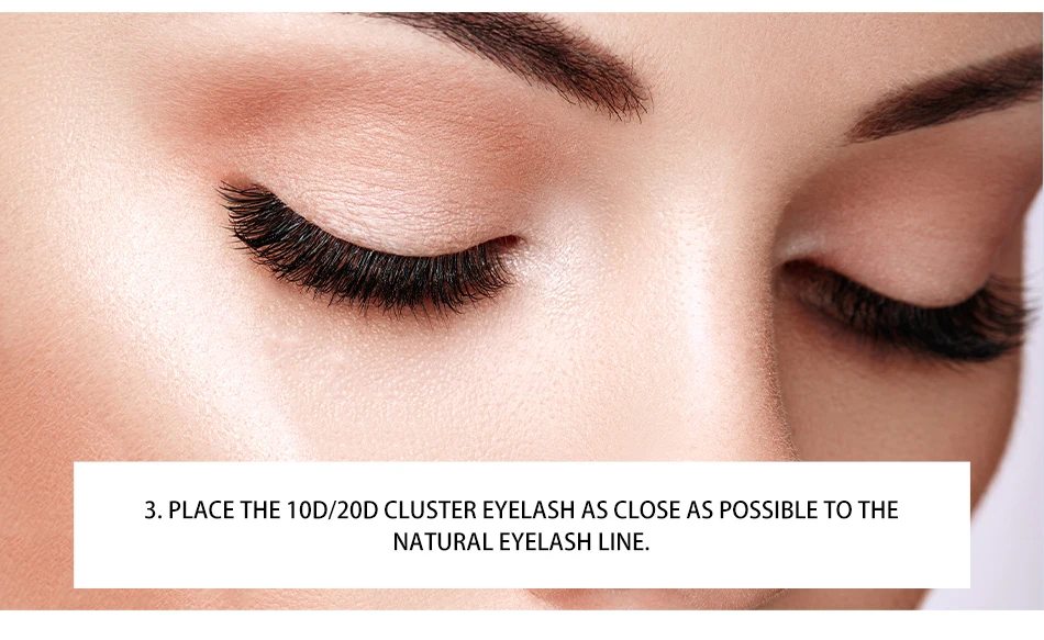 IGUIONSS 10D Wimpern Cluster Wimpern Verlängerung Natürliche Lange Schwarze 3D Volumen Wirkung Faux Bunche Individuelle Make-Up Cilias – Detail 11