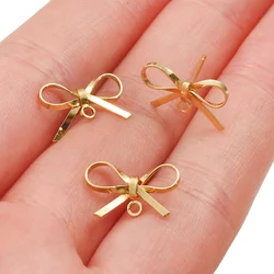 1pair/lot Delicate Copper Color Bow Tie Cubic Zirconia Earrings Crystal Geometric Bowknot Stud Earrings For Women Fashion Korean