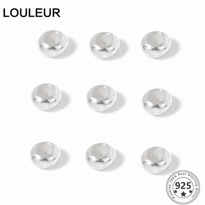 Louleur 5pcs/lot 925 Sterling Silver Stopper Clip Beads Charms With Rubber Inside Fit European Pandora Bracelets Necklaces For J