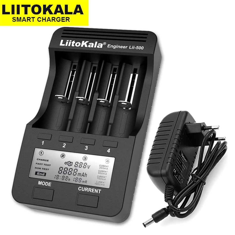 LiitoKala Lii-500 Lii-PD4 Lii-S6 Lii-500S 18650 21700 26650 AA AAA dla 18350 18500 16340 17500 25500 10440 ładowarka 17350