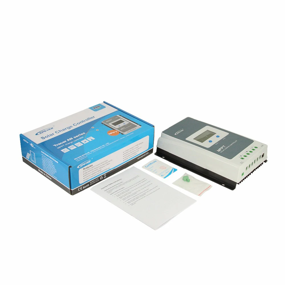 Imagem -06 - Controlador Solar do Carregador Epever Mppt Auto Regulador da Eficiência Elevada para Baterias Acidificadas ao Chumbo do Lítio 40a 30a 20a 10a 10a 12v 24v
