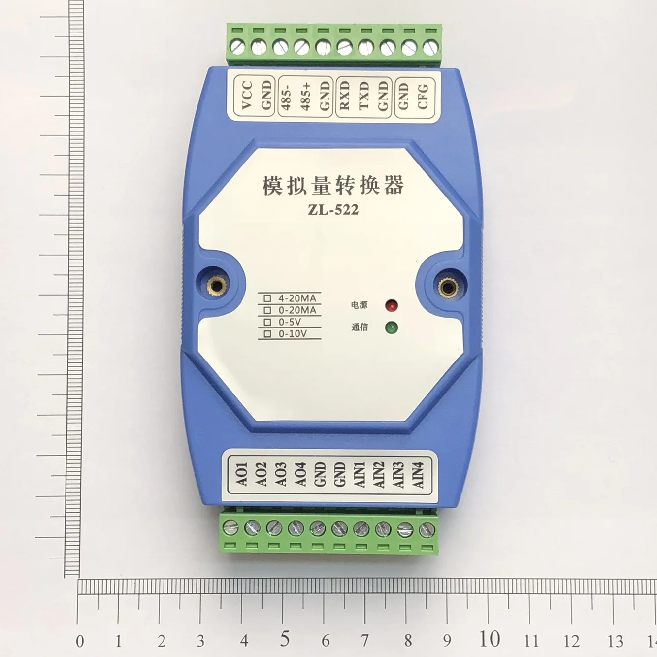 RS232/RS485 Serial Port to 4 Analog Outputs, Current 4-20MA Output, 0-10V Output