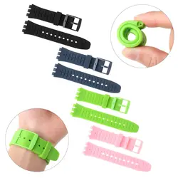 Hebilla de correa de silicona para reloj Swatch, 17mm, 19mm, 20mm, correa de goma para hombre y mujer, herramienta de accesorios para reloj deportivo