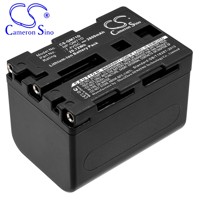 CameronSino Battery for Sony DCR-TRV330 DCR-TRV460 DCR-DVD200E DCR-TRV250 DCR-TRV280 fits Sony NP-QM71D Digital camera Batteries