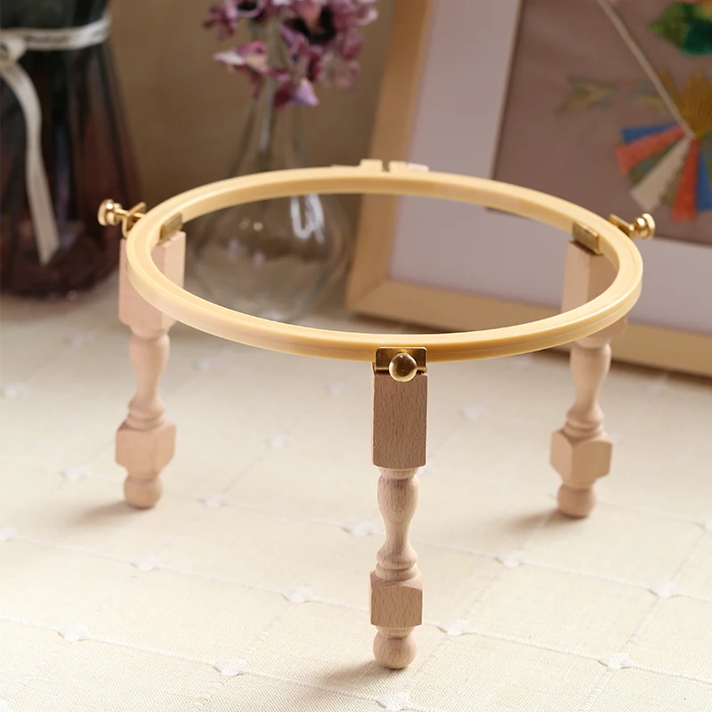 Hoop Stand Wood DIY Cross Stitch Hoop Set Embroidery Ring Frame Portable Embroidery Tools 40cm  sewing accessories