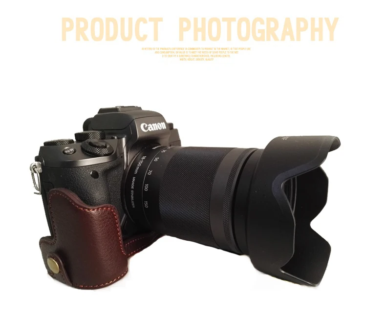 Capa da lente da câmera de bizoe canon EW-60F EF-M 18-150mm acessórios da lente m2m3m5m6m10m50m100 câmera reverso fivela capa 55mm