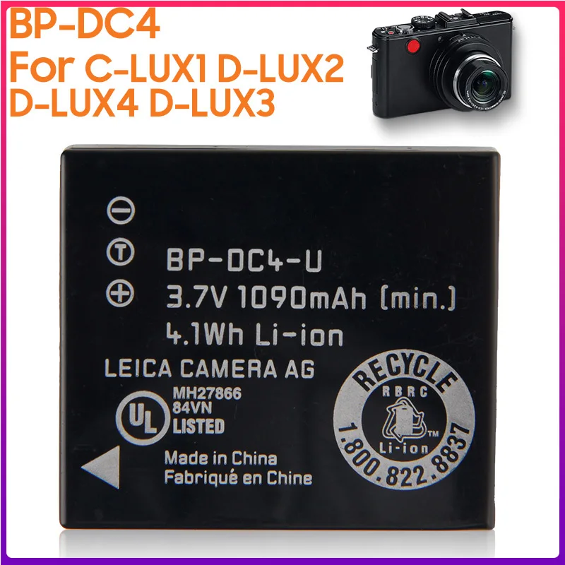 

Original Battery BP-DC4 For Leica C-LUX1 D-LUX2 D-LUX4 D-LUX3 Authentic Battery 1090mAh