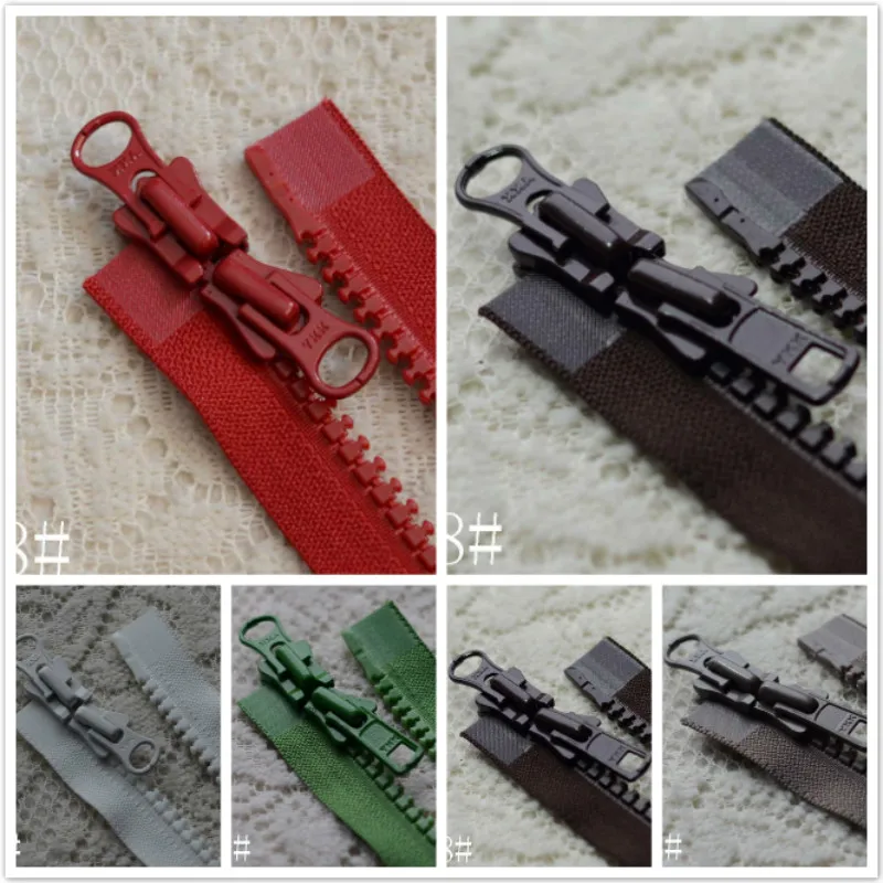 2 Pcs/lot Oversized Plastic Resin Long YKK Zipper Double Open Two-way Fasteners Coat Down Jacket Sewing Accessories Wholesale