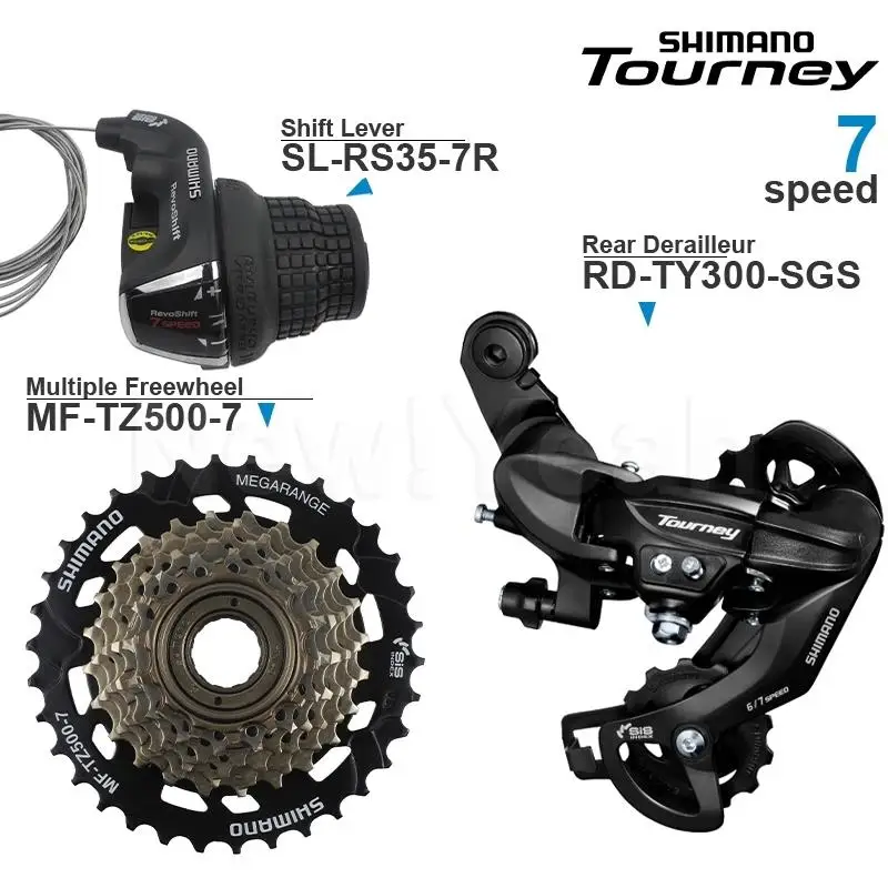 SHIMANO Tourney 6/7 Speed Groupset include SL-RS35 Bicycle shifters TY300 Rear Derailleur TZ500 Freewheel for MTB Bike Original