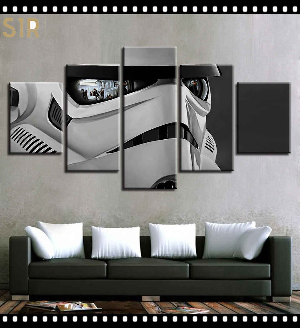 

Star War Decorations for 5 Part Movie HD Poster Living Room Decoration Room Decor Anime Wall Art Star War Poster Wall Decor