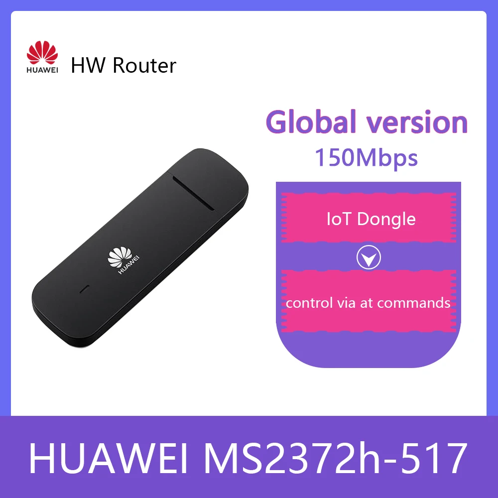 Unlocked Huawei MS2372 MS2372H-517 4G 150Mbps LTE Cat4 Industrial IoT Dongle 4G Bands 1/2/4/5/7/12/28