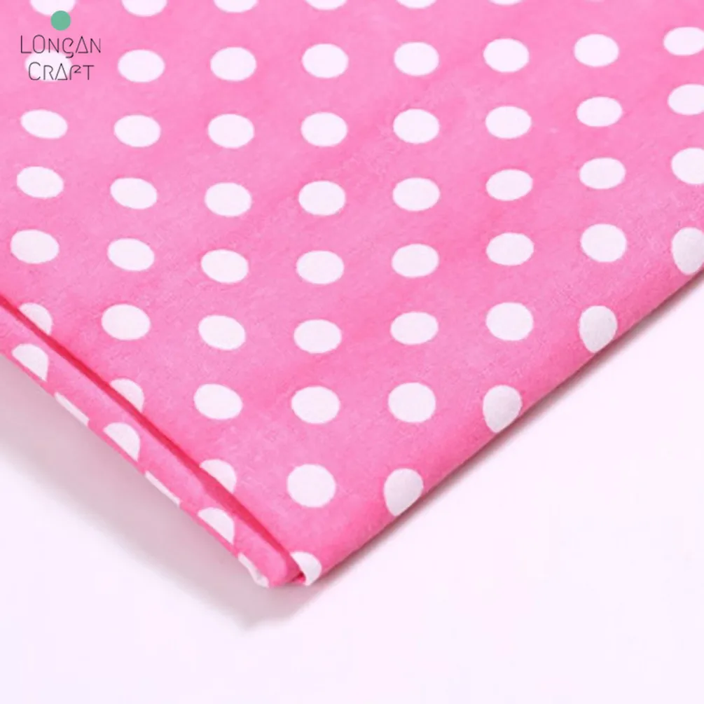 Polka Dot Printed Polyester Fabric Cloth Handmade DIY Sewing Material Patchwork Needlework Fabric 50cmx150cm