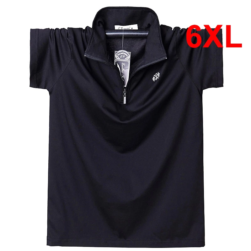 Mens Polo Shirt Big Size Men Summer Polo Shirts Short Sleeve Casual Fashion Solid Color Camisa Polo Masculina Plus Size 5XL 6XL