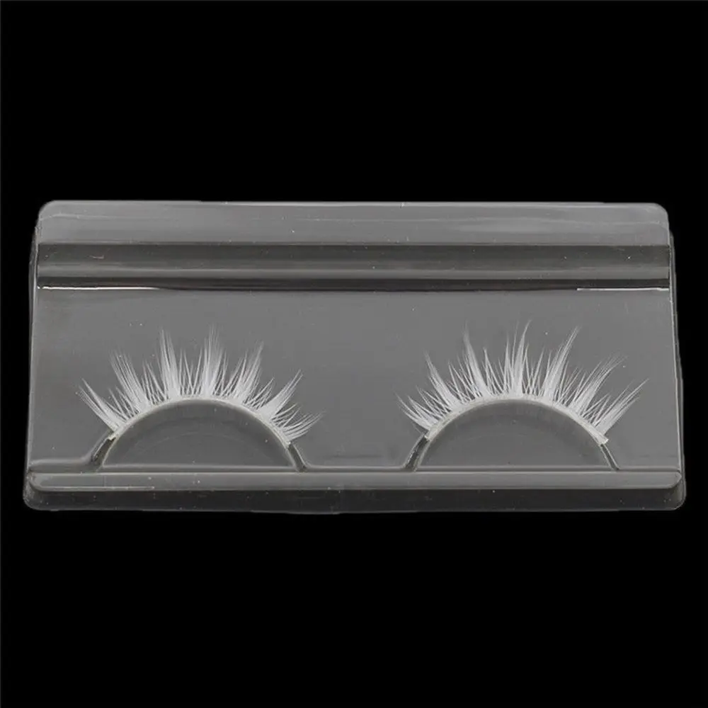 Augen Make-up Werkzeuge Cosplay Weiß Natürliche Lange Lange Kreuz Wimpern Verlängerung Falsche Wimpern