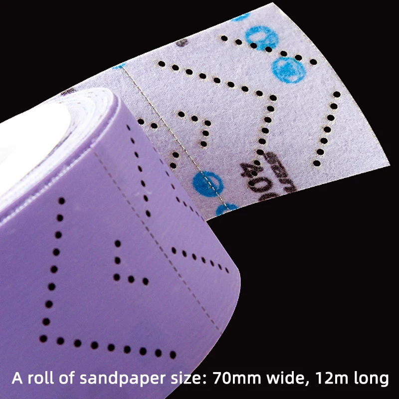 70mm12m Hand-planed Sandpaper Flocking Dry Grinding Hand Torn Emery Cloth Roll Suitable For MRIKA Rectangular Sanding Machine