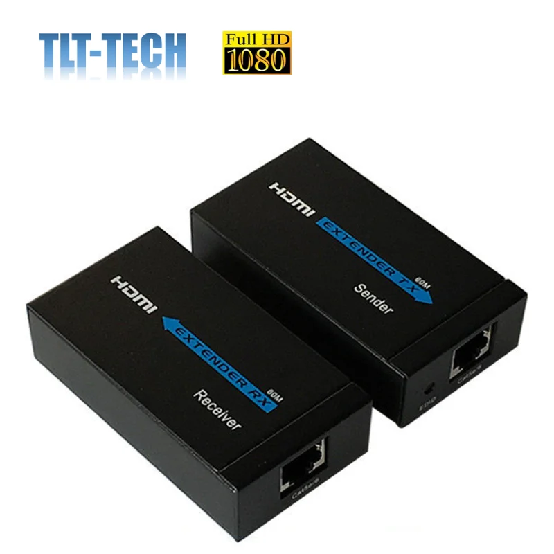 

HDMI Extender,164 Ft Full HD Uncompressed Transmit,Up to 1080P@60Hz Over Single Ethernet Cat5e/Cat6/Cat7