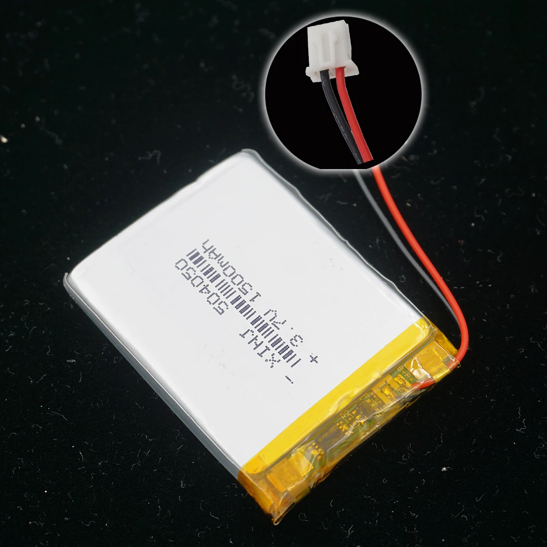 リチウムポリマー電池504050 JST, 2ピン,GPS用2.54コネクタ,Bluetoothスピーカー,メガネ,車のカメラ,3.7v,1500mah,5.55wh