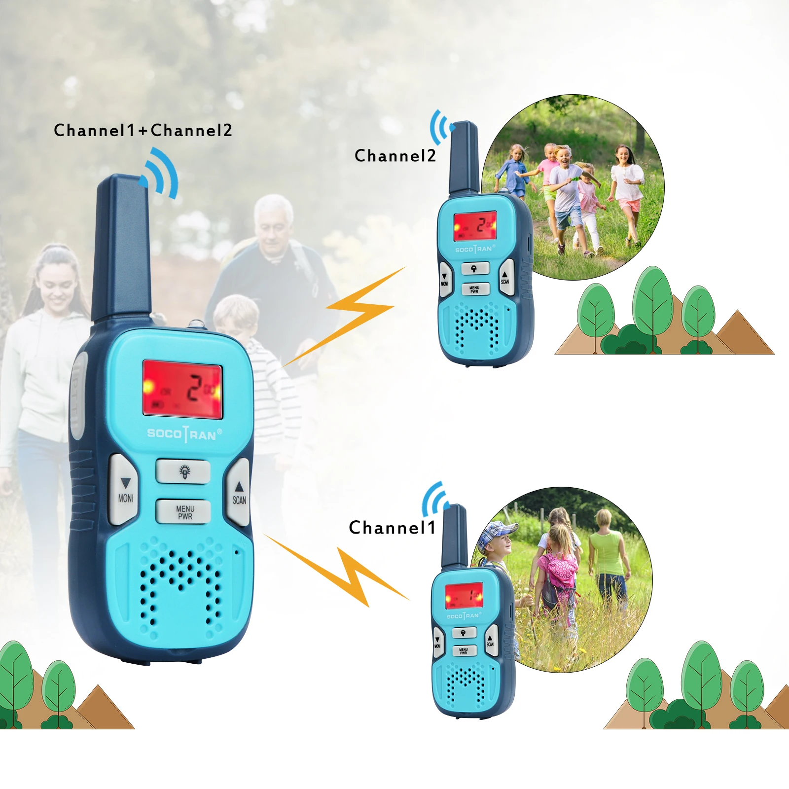 Kids Walkie Talkie Xmas Gift Mini Children Radio PMR446 Socotran R8 VOX LED  2 Way Radio  Handheld Transceiver Child Toys  Gift