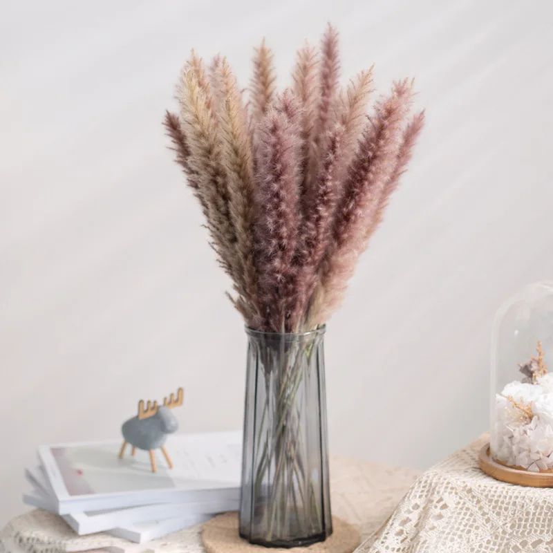 30Pcs Real Dried Reed Flowers Bouquet Home Wedding Decoration Table Flores Preservadas Natural Pampas Grass Decor For Room