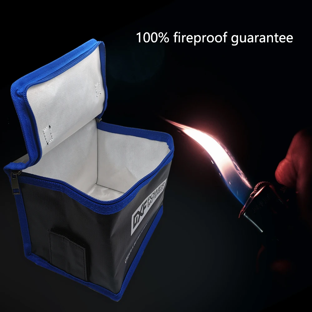 DXF Lipo Bag Fireproof Waterproof Explosion-Proof Portable Lipo Safety Bag 215 * 145 * 165mm for RC FPV Racing Drone Car Battery