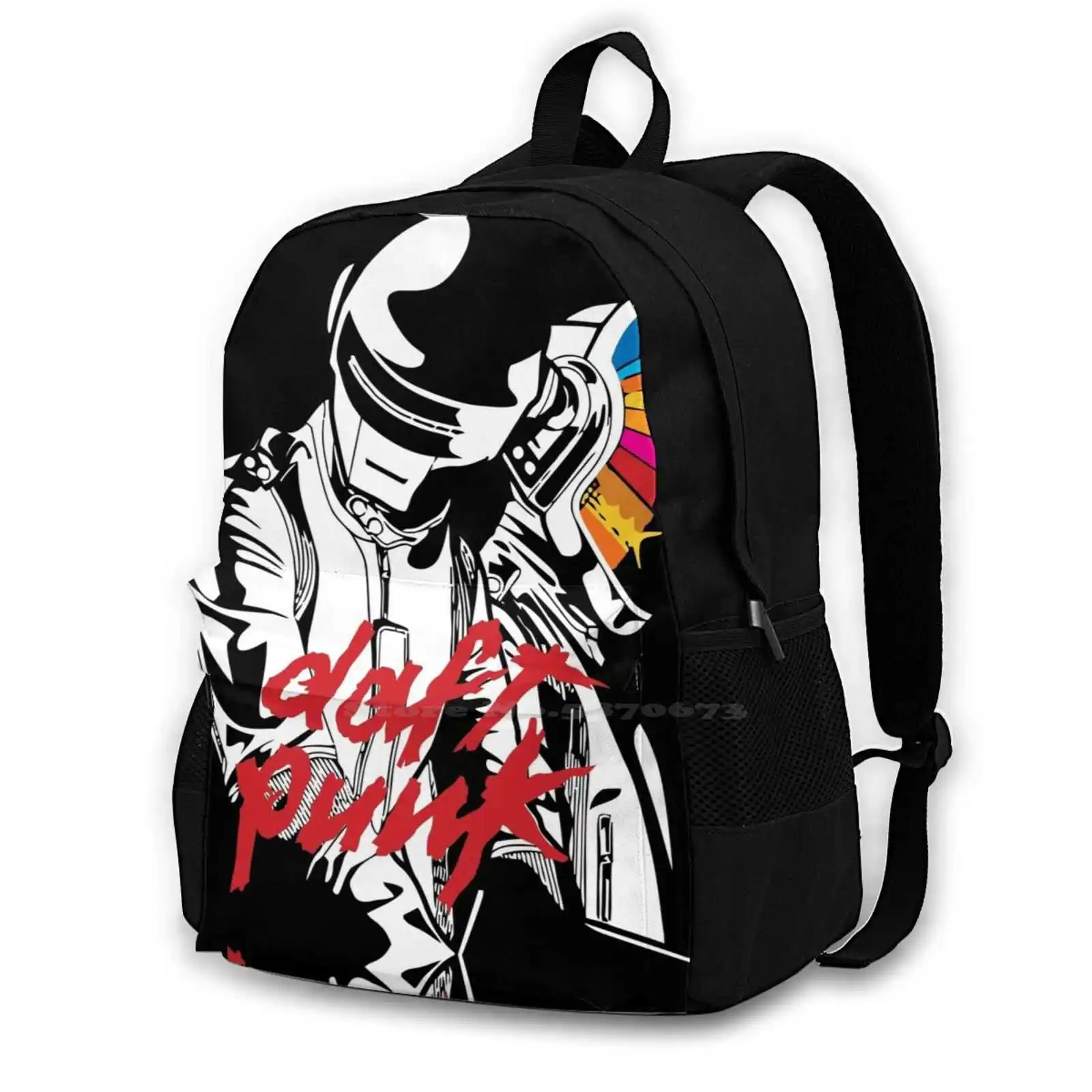 Daft Punk Backpack For Student School Laptop Travel Bag One More Time Kanye West Thomas Bangalter Guy Manuel De Homem Christo