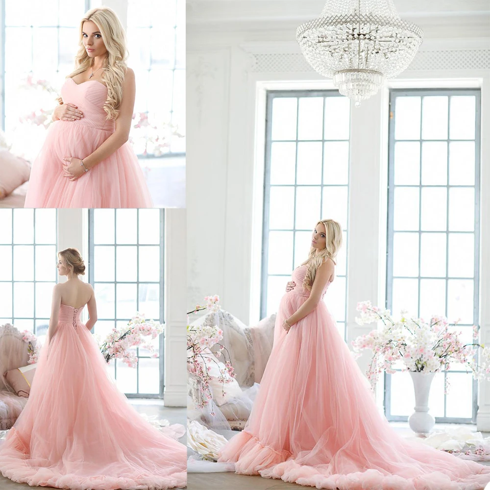 

Pregnant Photo Bathrobe Pajam Robe Sexy Sweetheart Lace Tulle Gowns Custom Made Lace-up Back Bathrobe Mesh Prom Bridesmaid Shawl