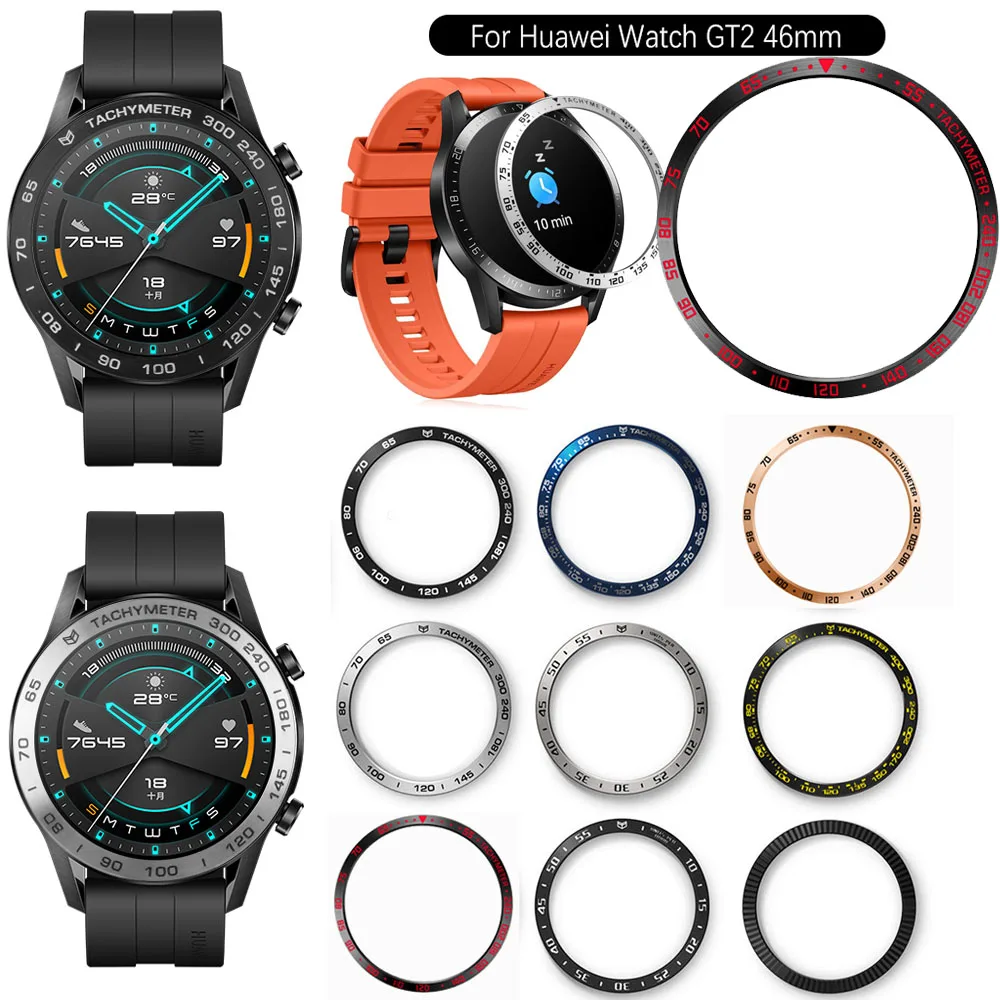 Bezel Ring For Huawei Watch GT2 46MM steel For Samsung Galaxy Watch 46MM/ Gear S3 Frontier Classic Accessorie Anti Scratch cover