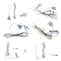 3m tak genişletici tel uzatma kablo USB/ab/abd Plug için LED dize ışık düğün dekorasyon Led Garland DIY noel ışıkları