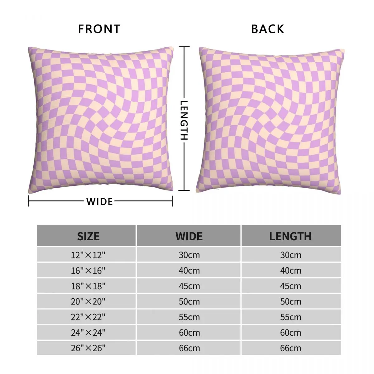 Check V Lilac Twist Pillowcase Polyester Linen Velvet Creative Zip Decor Throw Pillow Case Bed Cushion Cover