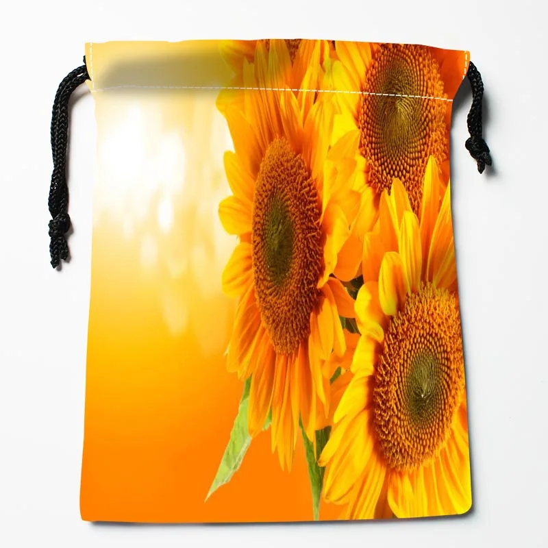 New Custom Sunflower Bags Custom drawstring Bags Printed gift bags 18*22cm Compression Type Bags