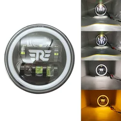 Motorcycles 7 inch LED Headlight Halo DRL Light Lamp For Rod FatBoy Heritage Softail Slim Deluxe Switchback Road King Motorcycle