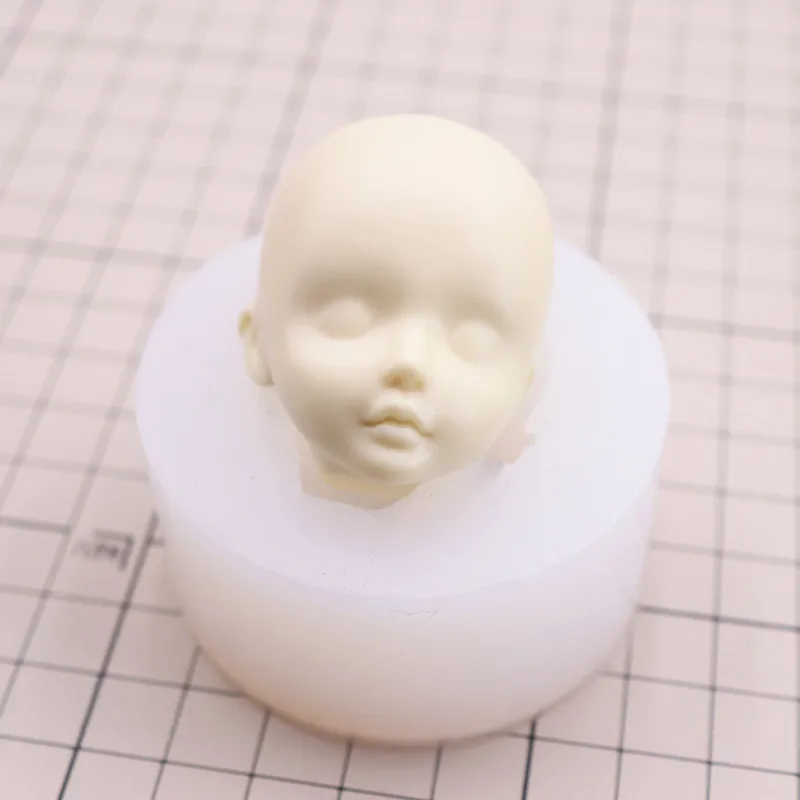 Ultra-light clay BJD silicone face mold, stone plastic clay soft pottery fondant handmade mold Q version 7#