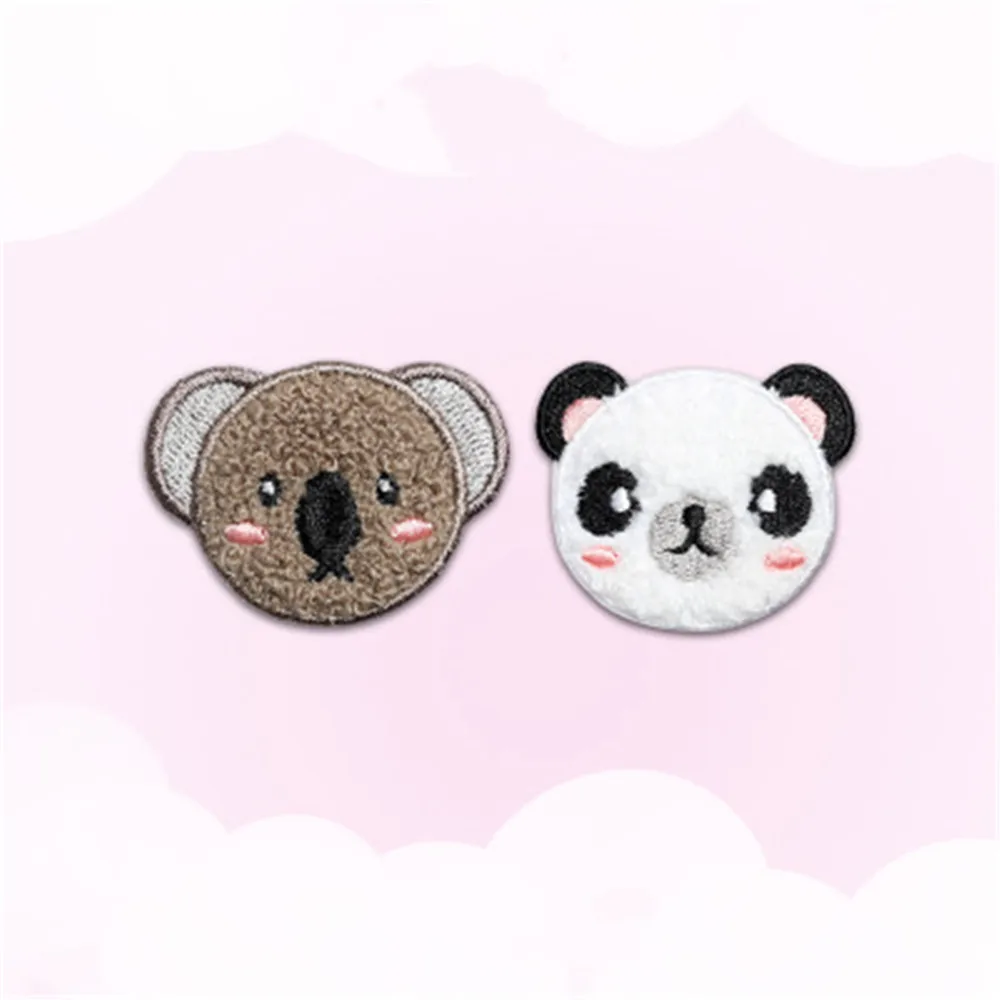 

MAXSIN FUN 1 Pc High Quality Animal Embroidered Patch Cute Panda Koala Sticker Iron On Clothes Appliques DIY Decoration