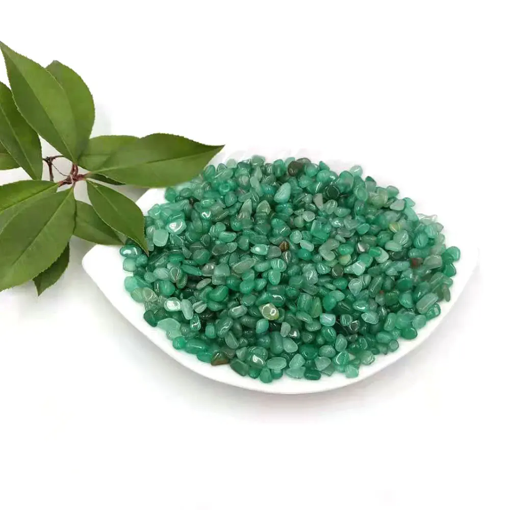 50g/Pack Natural Green Aventurine Quartz Crystal Stones Reiki Healing Chips Gravel Aquarium Home Decor Garden Decoration