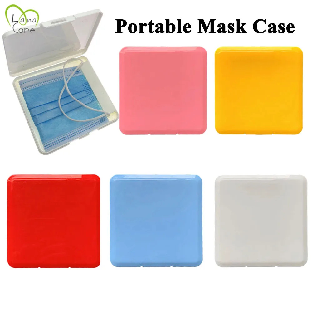 

Portable Disposable Face Masks Container Dustproof Mask Case Safe Pollution-Free Disposable Mask Storage Box Storage Organizer