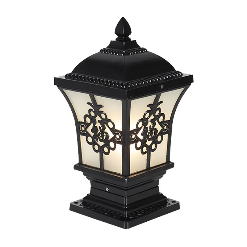 Electricity Style Column Head Lamp Outdoor Fence Garden Lamp Door Post Lamp Villa Courtyard Wall Lamp Waterproof Gate Lamp