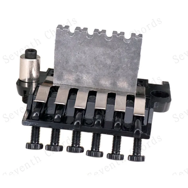 Ein Satz Tremolo-Brücken für schwarze E-Gitarren mit Doppelverriegelungssystem, 6 Saiten, Zubehörteile – Detail 7